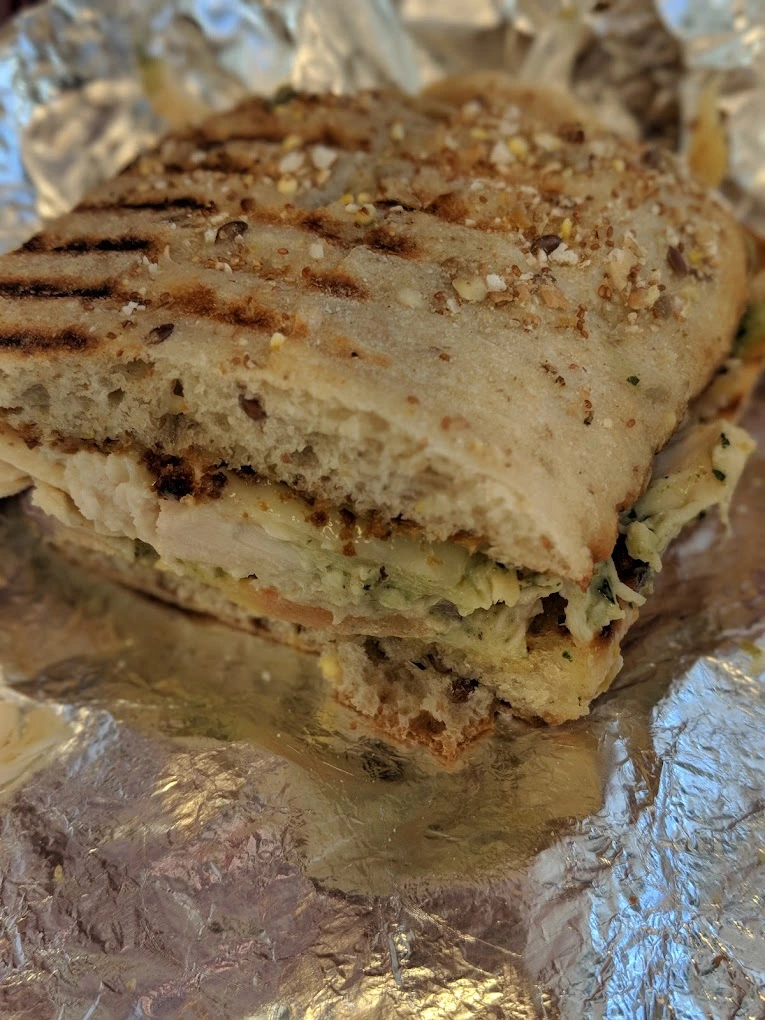 Delicious Chicken Pesto Sandwich at Hungry Birds in Edmonton